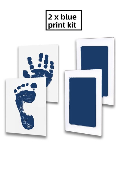 Moky Design حبر أزرق غير سام بدون تلامس، طقم طباعة آمن لليد والقدم للأطفال ال...