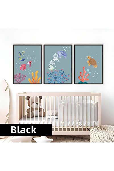 Harikabirev Camera copiilor Living Room-Minimalist Modern Bohemian SUBMARINE | 3L MDF AHMDF CU CADRU DIN Lemn