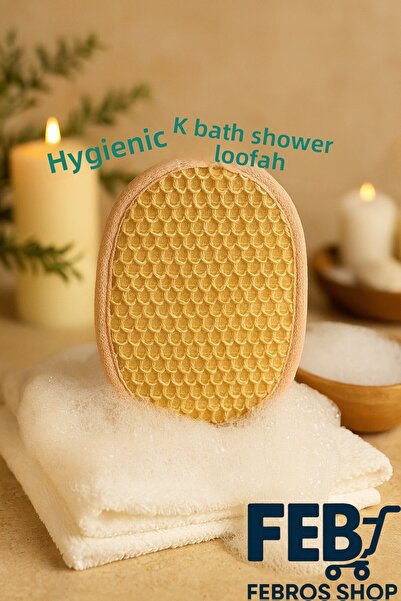 Febros 1 قطعة من قماش تنظيف الحمام الصحي، قماش تنظيف طبيعي للتدليك الفعال، قم...