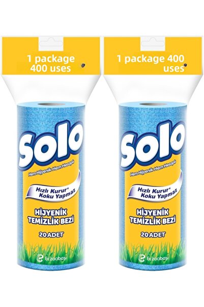 Solo Hygienic Cleaning Cloth (Inner Pack of 20 Pieces) (Odorless and Quick Drying) (Set of 2)