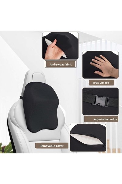 PİLLOWART Orthopedic Visco Neck Support Pillow for Travel and Car Use