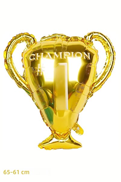 Baloncu Nene Champion Cup Race First Place Trophy Gold Trophy Foil Balloon Bi...