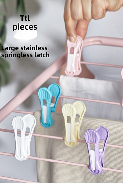 Pamir Plastik 144 قطعة من مشابك الغسيل بدون زنبرك، لا تترك علامات، غير قابلة ...