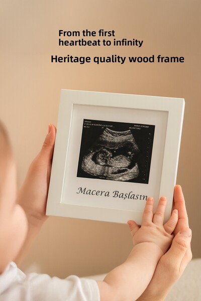 Moky Design Baby Ultrasound Photo Memory Frame, Newborn My First Photo Picture Keepsake, Baby Shower Gift