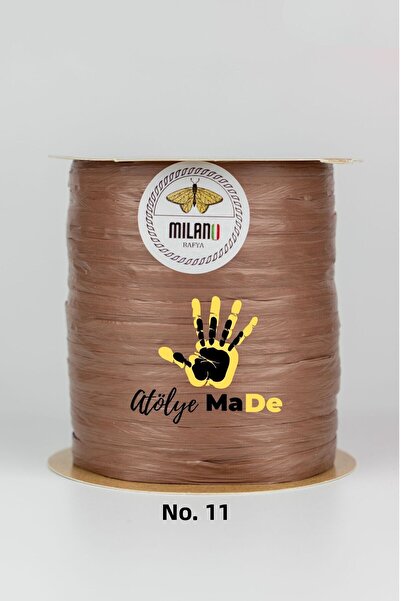 Atölye MaDe Milano Raffia 100gr Μονό Κόμπο Κωδικός Χρώματος Νο11 Καφέ