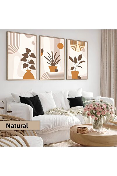 Harikabirev Children's Room Living Room-Minimalist Modern Bohemian Designs 02 | Wooden Framed 3-Piece Mdf Ahmdf