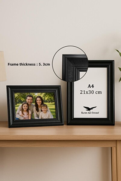 Raven Art Studio Madame A4 Dimensiune 21cm x 30cm Imagine Fotografie Document Poster Serviciu de cadru pentru documente din sticlă plexiglas protejată, rezistentă la spargere