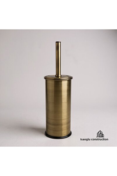 İSAOĞLU YAPI Antique Toilet Brush Brass Bathroom Toilet Brush Holder