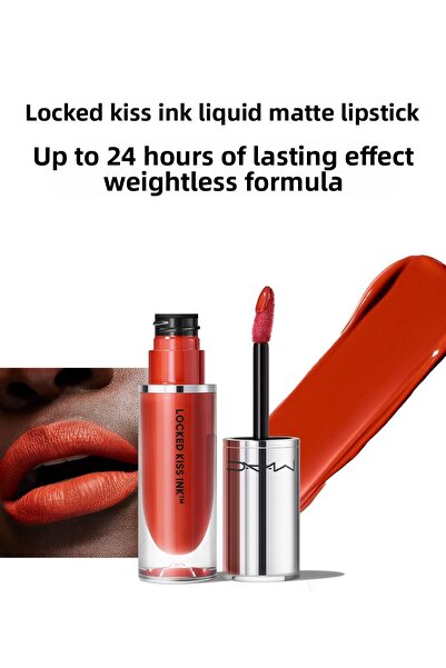 M.A.C أحمر شفاه سائل غير لامع مقاوم للماء من برازن، يدوم حتى 24 ساعة، 4 مل