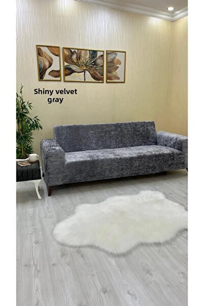 EJMEL طقم غطاء كرسي مخملي مطاطي 3 21 1 |   غطاء الأريكة |   غطاء سرير قابل لل...