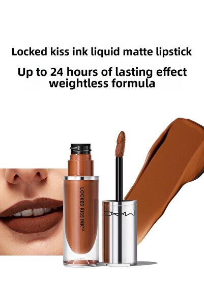 M.A.C أحمر شفاه سائل غير لامع مقاوم للماء يدوم حتى 24 ساعة من POSH Locked Kis...