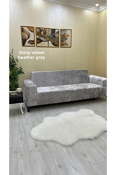 EJMEL طقم غطاء كرسي مخملي مطاطي 3 21 1 |   غطاء الأريكة |   غطاء سرير قابل لل...