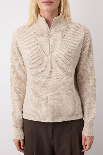 Trendyol Collection Měkký úpletový svetr se zipem na zip - Twoaw20Xs0009