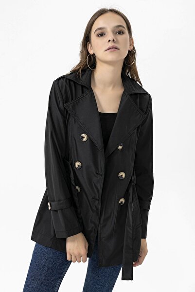 ŞİMAL Γυναικείο τρένκοτ με κουμπιά και ζώνη 255290 -