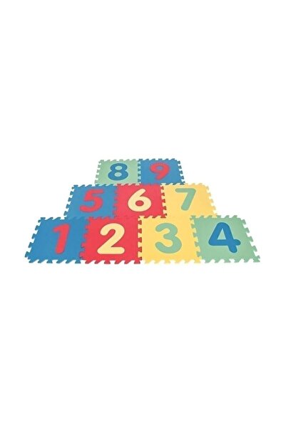 EKİM TOYS 9 Parça Büyük Boy  13 mm Rakamlı Sayılı Eva Oyun Karosu Yer Matı Puzzle Yapboz