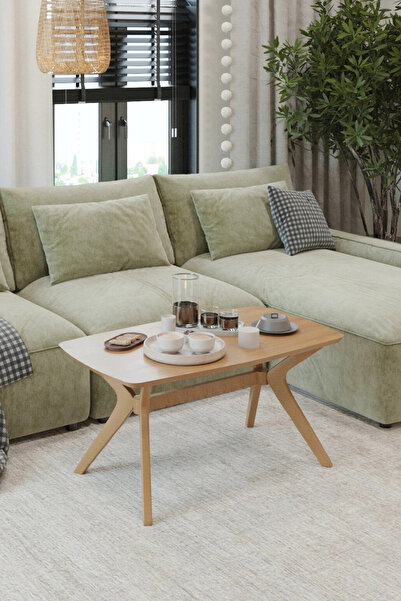 PLASMOB 55x90 Ceviz Orta Sehpa Oturma Odası Sehpa-Salon Sehpa Zen Model