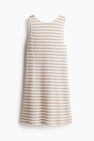 H&M Kolsuz Tekstüre Triko Elbise