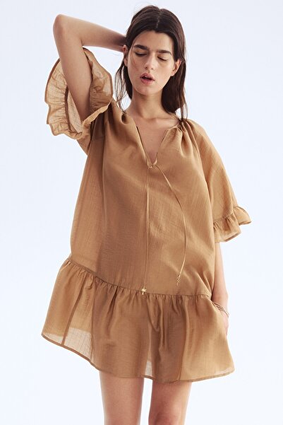 H&M Bağcık Detaylı Tunik Elbise