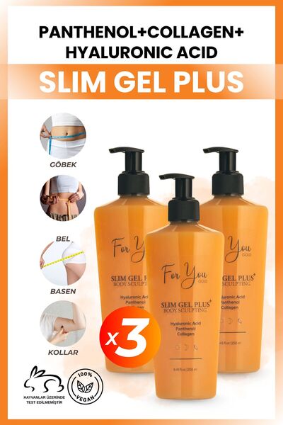 For You Gold Slim Jel Plus Selülit Ve Çatlak Karşıtı Kolajen Destekli Incelmeye Yardımcı, Sıkılaştırıcı (3ad)