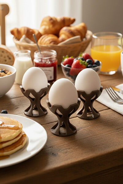 Noldor Taç Yumurtalık - Haşlanmış Yumurta Kabı - 3'lü Set - Antik Bronz