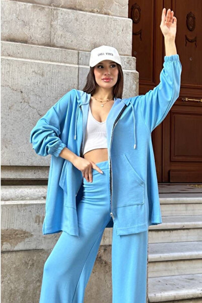 Mogi Butik Γυναικείο Modal χτενισμένο βαμβακερό μεγάλο μέγεθος με κουκούλα με καλυμμένη κεφαλή τουνίκ 3093