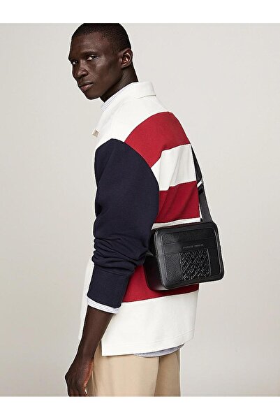 Tommy Hilfiger حقيبة كروس أوفر للرجال من تومي هيلفيغر باللون الأسود