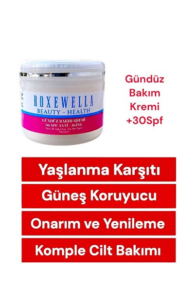 ROXEWELLA Yaşlanma Karşıtı Gündüz Bakım Kremi & 30spf Güneş Koruyucu - Kırışı...