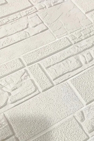 Bien Home 70x70cm 0,50M² Kendinden Yapışkanlı Beyaz Alaçatı Taş Ev Tuğla Kesm...