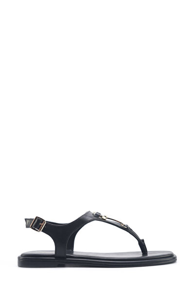 Nine West OPHELIA  5FX Μαύρα γυναικεία φλατ σανδάλια
