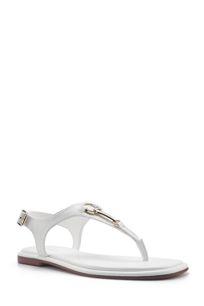 Nine West Ophelia 5Fx White Women's Flat Sandals