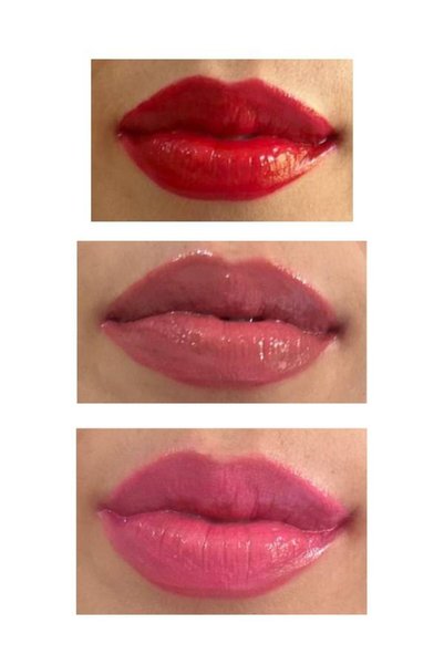 EDWOL Make up Liquid Radiant Plumping Lip Gloss Shiny Set of 3 Lipstick Red Nude Pink Lipstick