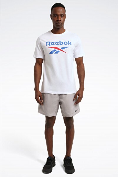 Reebok Identity Stacked Beyaz Erkek Kısa Kol T-shirt