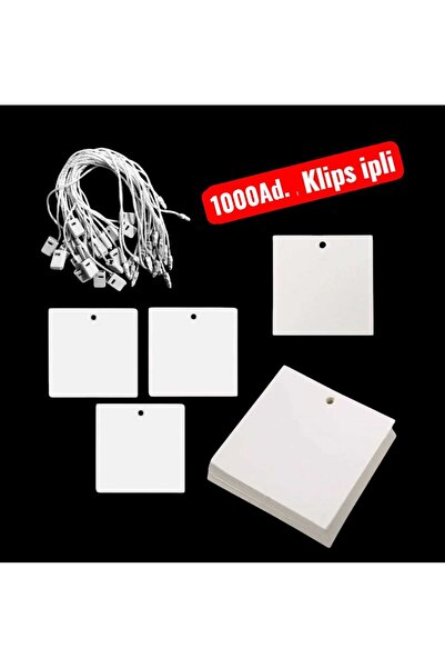 Copyder İpli Delikli Karton Fiyat Marka Etiketi 5x5cm 1000 Adet