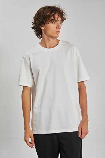 BARRELS AND OIL Basic t-shirt - ecru