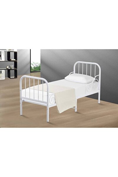 Al Saada Home إطار سرير حديدي للأطفال - 170 × 70 سم - أبيض