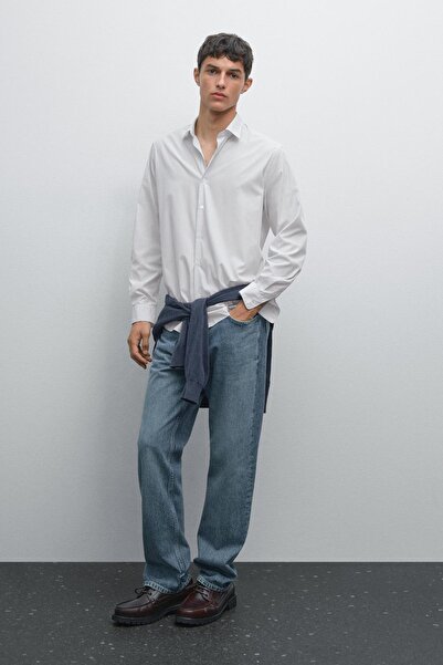 Massimo Dutti Mikro çizgili regular fit gömlek