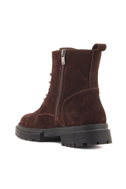 SailLakers - Ανδρικές μπότες με φερμουάρ καφέ σουέντ 102-055-10201