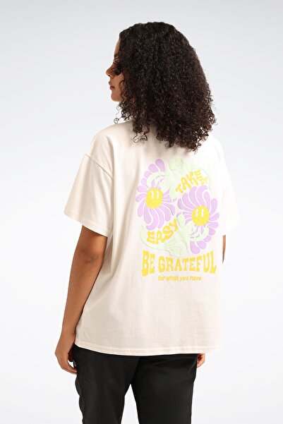 Reebok Tena Tee Ecru Women's Short Sleeve T-Shirt