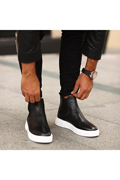 SailLakers - Siyah Deri Eva Taban Unisex Chelsea Bot 102-041-HE1065