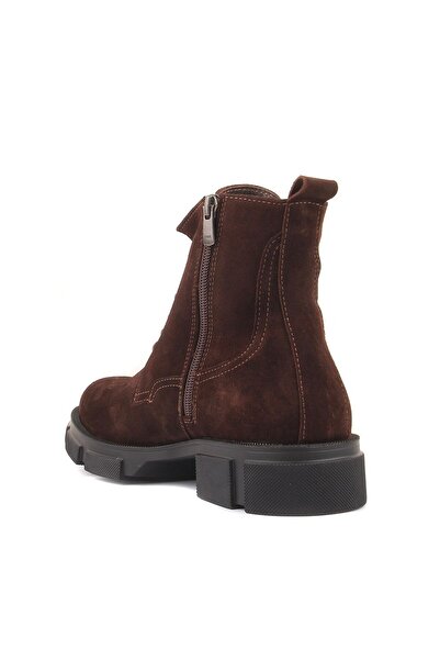 SailLakers - Καφέ σουέτ ανδρικές μπότες με φερμουάρ 102-205-10052