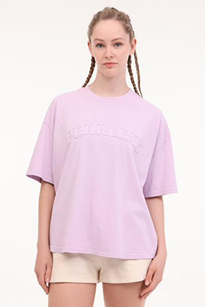 lumberjack WL GALE 11SY788 5FX Lila Kadın Kısa Kol T-Shirt