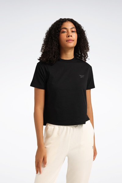 Reebok NEW ID UNIQ TEE Siyah Kadın Kısa Kol T-Shirt