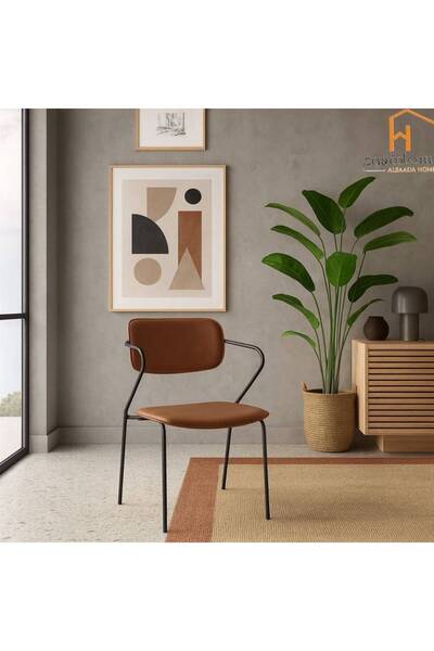 Al Saada Home Single Outdoor Iron Chair - Brown