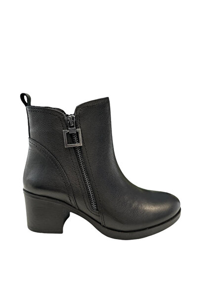 Castle Black YLDZ-92163-1 Μαύρες γυναικείες κλασικές μπότες από γνήσιο δέρμα