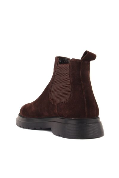 SailLakers - Brown Suede Leather Men's Chelsea Boots 102-8012-H1085