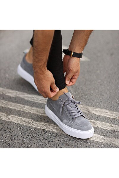 SailLakers - Gray Suede Men's Casual Shoes 101-7051-Gom228