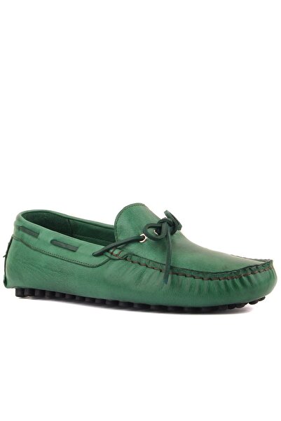 SailLakers - Yeşil Deri Erkek Loafer 101-3791-11169