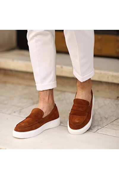 SailLakers - Tan Suede Leather Men's Casual Shoes 101-2302001065