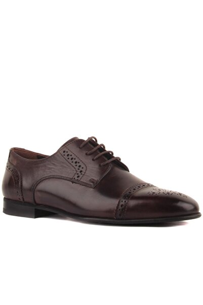 SailLakers - Brown Leather Lace-Up Men's Classic Shoes 101-9050-11882