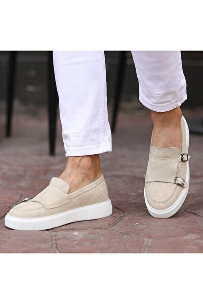 SailLakers - Beige Suede Men's Casual Shoes 101-2301001065